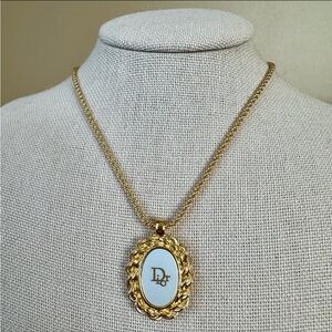 Vintage Dior Gold Pendant Necklace